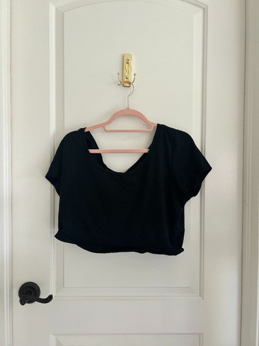 Black Cropped T-Shirt
